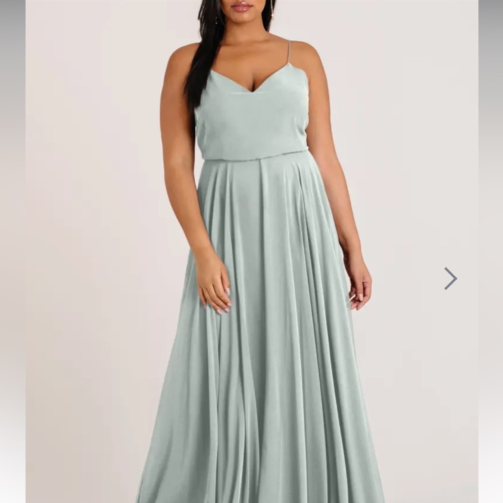 Jenny‎ Yoo Inesse Dress in Morning Mist 🤍